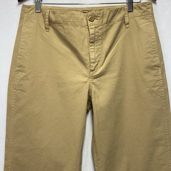 J.Crew High-Rise Wide Leg Khaki Chino Pants Women Size 29 Beige Flat Front New - Picture 14 of 16